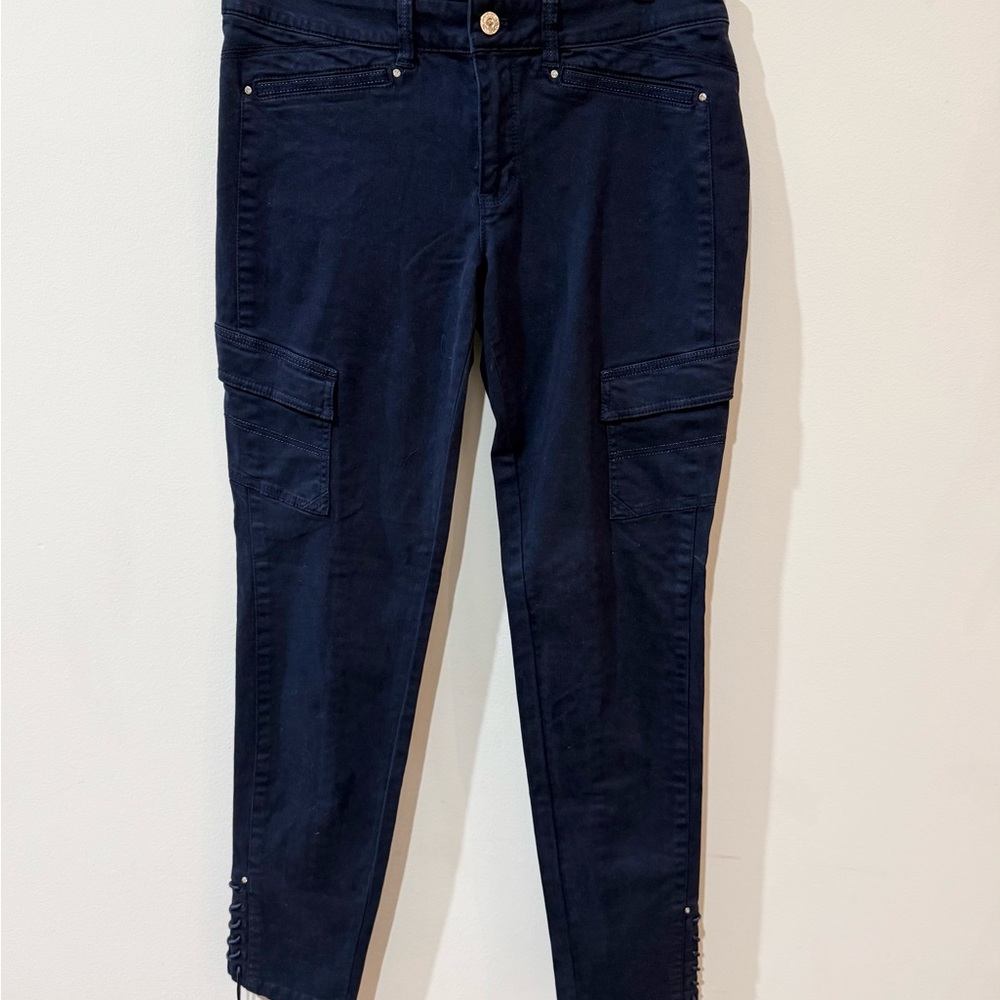 White House Black Market Blue Cargo Skinny Jeans
